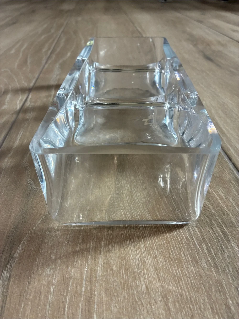 Clear Glass Triple Serving Dish